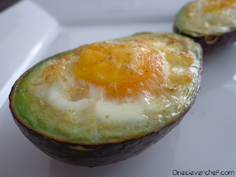 Baked Eggs Inside Avocado Halves