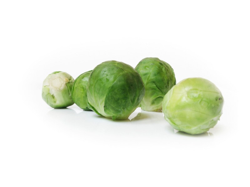 brussel sprouts on white background