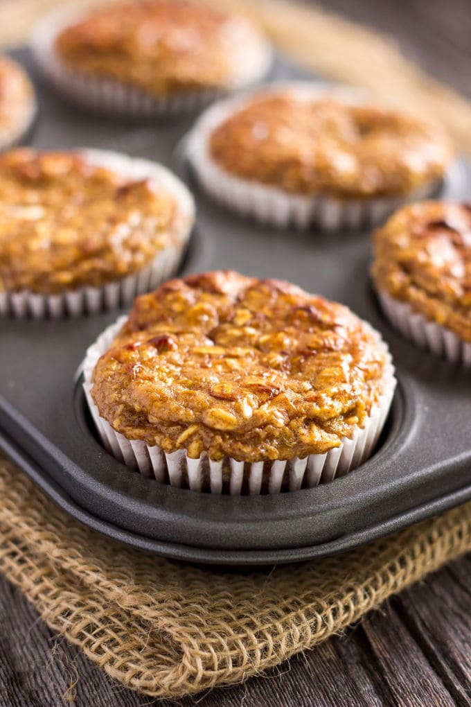 I love these super moist and tender apple protein muffins. These yummy little ones are protein-packed, 100% healthy, naturally sweetened with maple syrup (could be replaced with honey) and extra easy to make. They are the perfect on-the-go clean eating breakfast or post-workout lunch. These are also gluten-free, dairy-free and can be made vegan by replacing the eggs with flax eggs or applesauce.