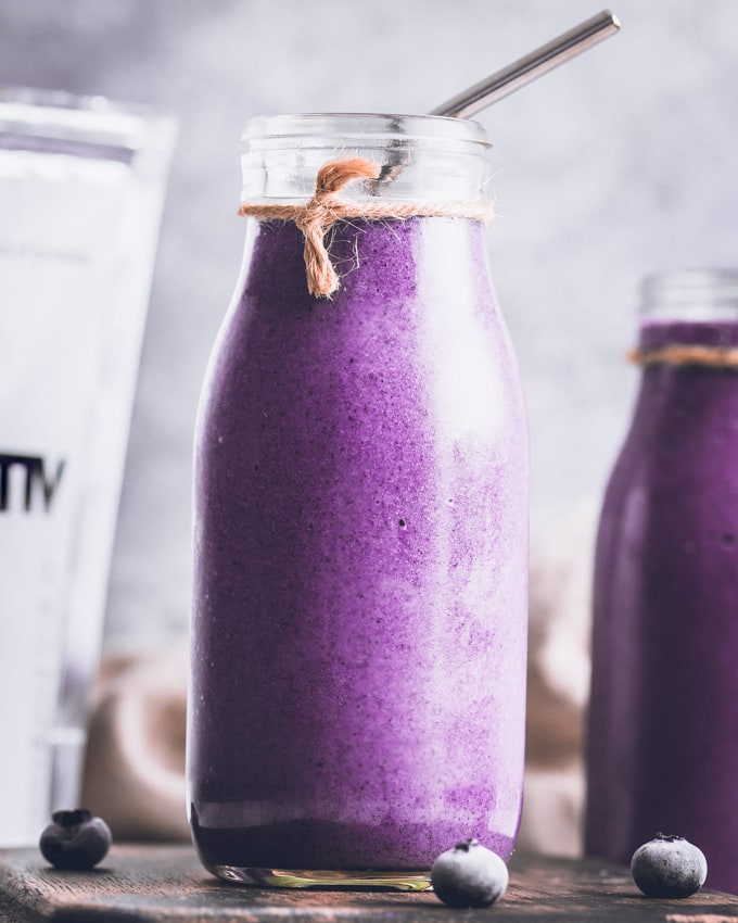 Blueberry Vanilla Matcha Protein Shake