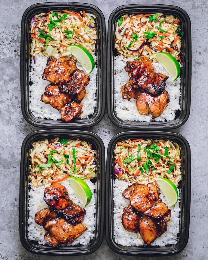 Honey-Garlic Chicken Thighs with Carrots and Broccoli