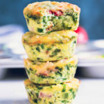 4 Healthy Breakfast Egg Muffins Stacked