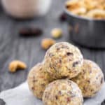 These delicious tahini protein balls, while being made of 100% real food ingredients, are also entirely paleo and gluten-free. They are raw, naturally sweetened with dates and very healthy. | www.onecleverchef.com