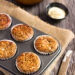 I love these super moist and tender apple protein muffins. These yummy little ones are protein-packed, 100% healthy, naturally sweetened with maple syrup (could be replaced with honey) and extra easy to make. They are the perfect on-the-go clean eating breakfast or post-workout lunch. These are also gluten-free, dairy-free and can be made vegan by replacing the eggs with flax eggs or applesauce.