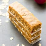 These delicious no-bake protein bars are a must-try fall season treat. Easy to make and super healthy, they taste like your grandma's caramel apple pie, without the calories, refined-sugar and all the bad stuff. Raw, entirely gluten-free, vegan, dairy-free, egg-free, flourless and refined sugar-free, these delicious protein bars are the perfect breakfast, snack or post-workout treat. | www.onecleverchef.com