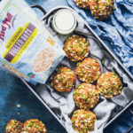 Pumpkin Protein Muffins in a metal tray