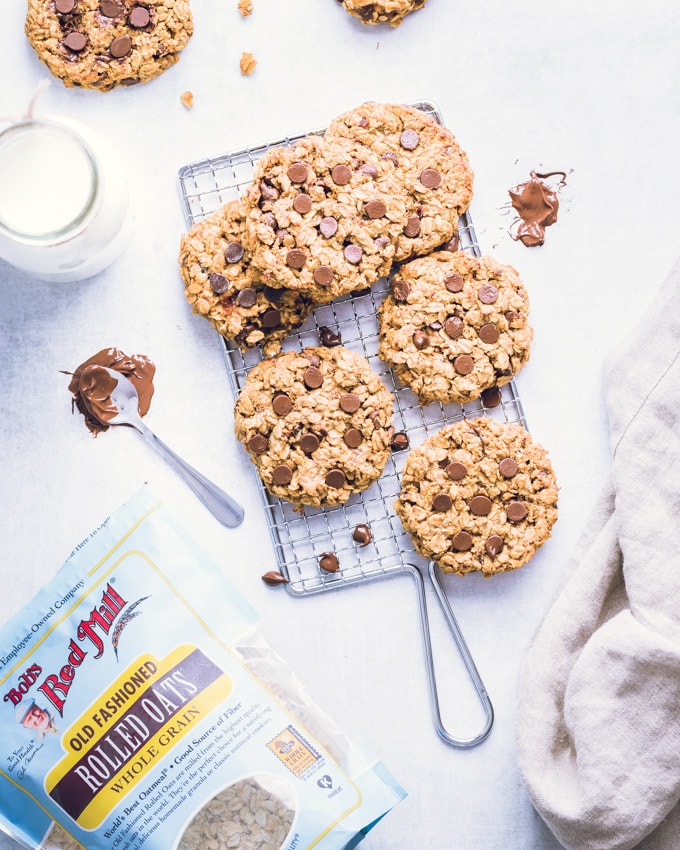 3-ingredient breakfast cookies on a cooling rack