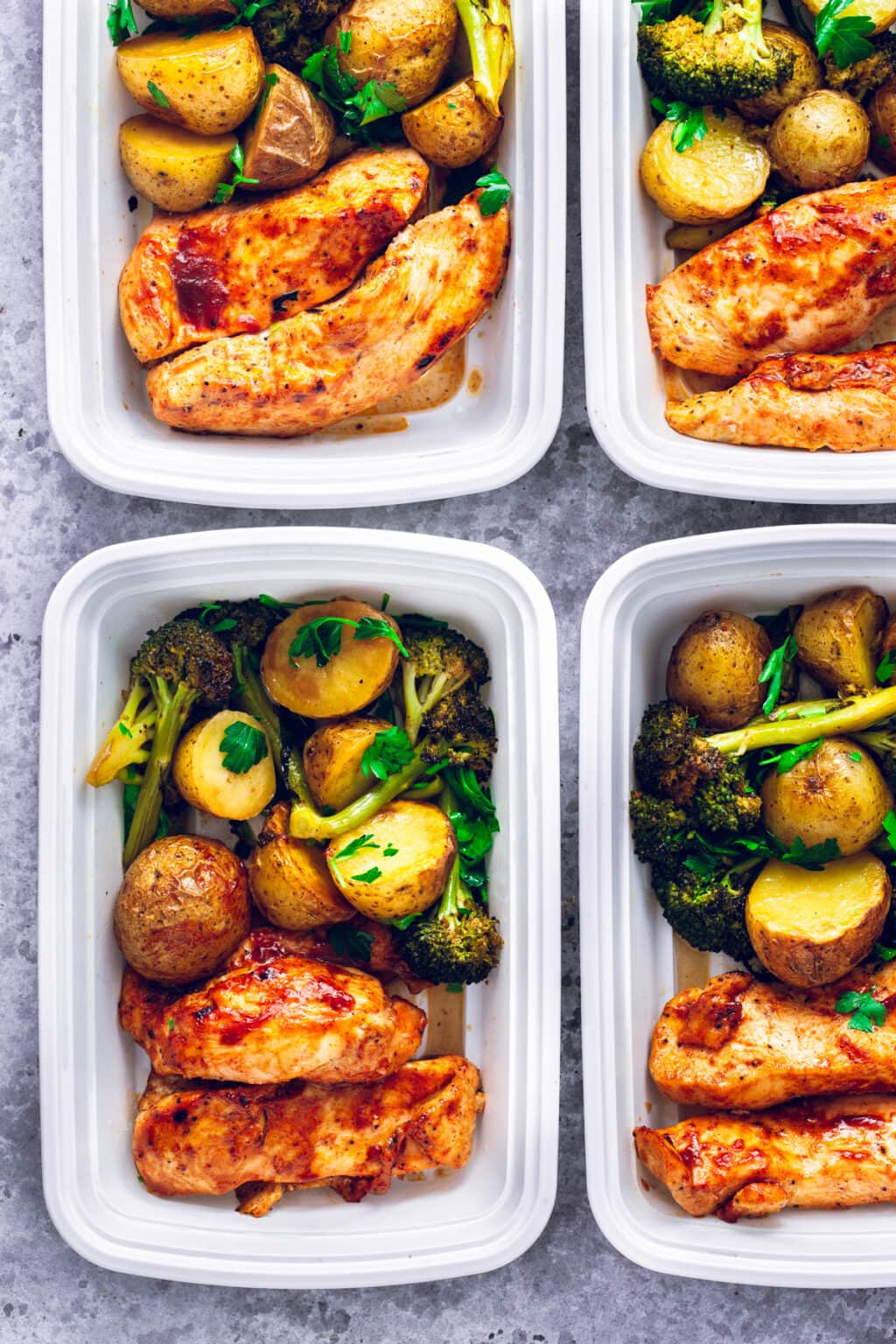 Chicken. Prep BBQ Chicken Meal Prep - One Clever Chef