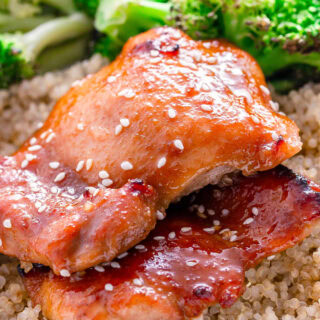 Baked Honey Ginger Chicken Thighs