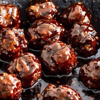 Sweet Chili Meatballs - in the skillet